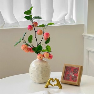 Branches de fleurs de pommier artificielles avec fruits, décoration haut de gamme pour la maison, pour la table du salon, l'entrée - Product Image 4