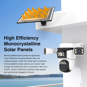 O-kam PRO APP BG621ZS 12MP Inalámbrico 4G Cuatro lentes Cámara de seguridad para exteriores 10X <span class=keywords><strong>Zoom</strong></span> PTZ AOV Cámara Color Visión nocturna Cámara solar - Product Image 4