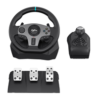 Nouveau Volant de Course V9 Vibration 900 Degrés avec Pédales et Levier de Vitesses pour PC/PS3/PS4/Switch/Xbox One (Modèle 2025)