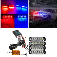 Luz LED estroboscópica de emergencia para coche, lámpara de diodo de 12V para remolque, camión, 24 LED, inalámbrica
