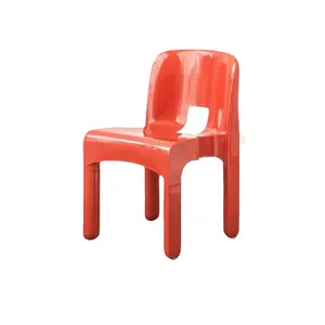북유럽 크리 에이 티브 레트로 플라스틱 의자 접는 간단한 책 테이블과 의자 다시 메이크업 의자