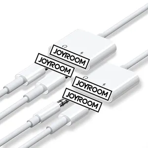 Joyroom充电器电缆适配器分配器8pin usb至3.5毫米Aux耳机插孔，适用于iPhone 7/7 Plus/8/8 Plus/X/iPad/iPod Touch