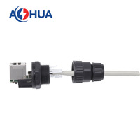 Connecteur réseau RJ45 de type panneau IP68, câble Ethernet Cat5e CAT6 24AWG, 8 broches, plaqué cuivre, connecteur de signal