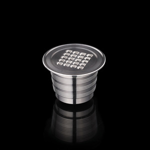 Capsule de café réutilisable en acier inoxydable pour machines Nespresso avec ensemble tamper et brosse - Product Image 5