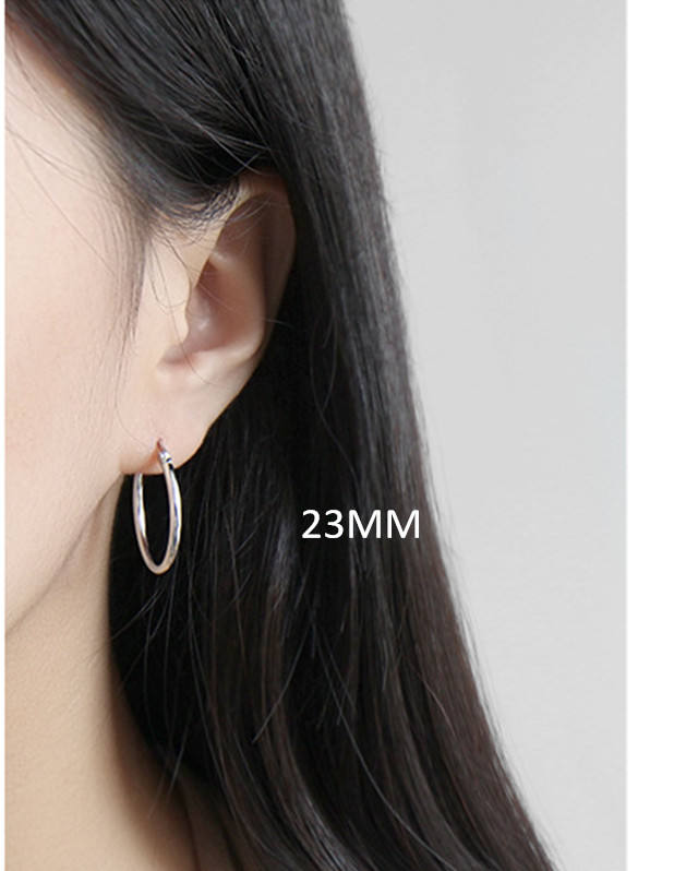 23MM Silver Hoop