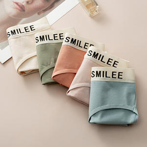 Culottes en coton pour femmes, style hipster taille mi-haute, sans couture, respirantes, antibactériennes, avec entrejambe 7A, motif lettres sportives simples, vente en gros usine - Product Image 3