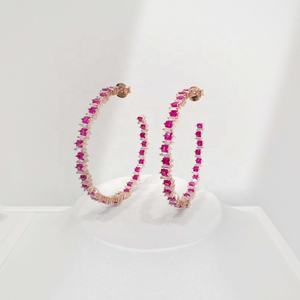 Precio de fábrica, pendientes elegantes de plata de ley 925 para fiesta, nuevos, al por mayor, para mujer, estilo coreano, lujo 2026, hermosos, sencillos, grandes. - Product Image 1