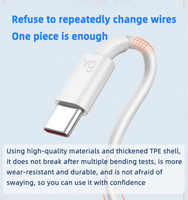 Kabel Charger USB Type C 0.3M 6A Laris untuk Huawei, Pengisian Cepat, Kabel Data Ponsel, Kabel Kepang untuk Kamera