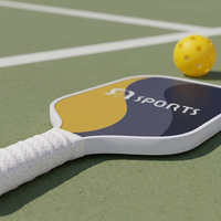 Raquette de pickleball en fibre de carbone de 16 mm de haute qualité, durable, avec logo personnalisé, entraînement professionnel, sweet spot, thermoformage écologique