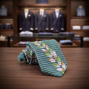 Corbata plisada estampada de poliéster a la moda para hombre, diseña tu propia corbata - Product Image 3