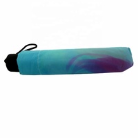 Parapluie pliable à 3 volets, design minimaliste, ouverture manuelle, impression photo personnalisée, en pongé, résistant au vent, avec nervures en fibre de verre et diamètre de 97 cm