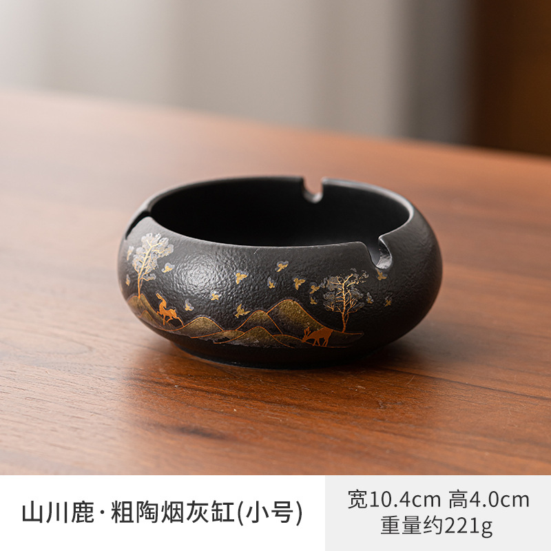 Mountain and River Deer - Ashtray [Small Round]