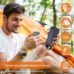 Lampada da Campeggio Impermeabile con Bussola, Alimentata a Energia Solare, Batteria al Litio-Polimero 30.000 mAh ad Alta Capacità - Product Image 3