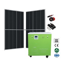 Système d'énergie solaire hors réseau WON-W1-1AP6000W 6KW, prêt à l'emploi, avec écran LCD pour entrepôt