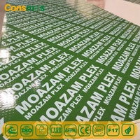 Papan Kayu Lapis Berlapis Film PP Hijau 12mm 15mm 18mm Inti Poplar Lem E1 Tahan Air untuk Bekisting Beton