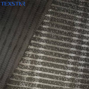 Tela de malla de LICRA de poliéster con rayas brillantes negras elásticas de <span class=keywords><strong>2</strong></span> vías - Product Image 4