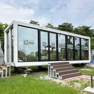 Casa pieghevole casa portatile espandibile di lusso piccola casa su ruote contenitore con bagno