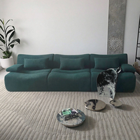 Canapé modulaire en tissu moderne avec mousse à mémoire de forme pour appartement, salon, hôtel et villa