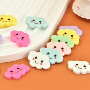 Kawaii mỉm cười đám mây nhựa flatback Cabochon cho tự làm đồ trang sức làm điện thoại trường hợp kẹp tóc phụ kiện Slime Filler - Product Image 2