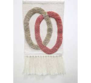 Décoration murale bohème en macramé faite à la main, en coton, décoration murale bohème faite à la main, à suspendre - Product Image 5