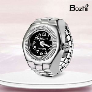 Montre créative de loisirs à boîtier en alliage, bracelet en acier inoxydable pour couple, cadran à aiguilles personnalisable, mouvement numérique, 3 ATM - Product Image 6