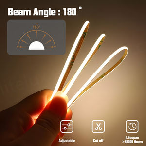 Mini Bandeaux LED COB Ultra Fins 3mm 4mm 5mm DC 12V 24V 384 à 480 LED/M Haute Densité pour Espaces Étroits - Product Image 4