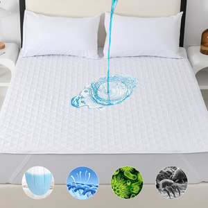 Bán buôn Vua kích thước 100% polyester không thấm nước tấm ga trải giường thiết lập dệt kim kỹ thuật đồng bằng được trang bị tấm nước bằng chứng tấm ga trải giường - Product Image 3