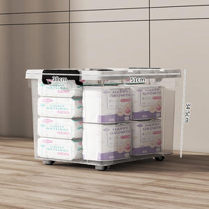 Grande boîte de rangement en plastique PP transparent Design rectangulaire moderne avec moulage par injection pour l'organisation du bureau à domicile - Product Image 6