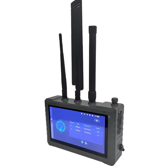 MYT DR400-D Portable FPV Drone Detector 7-inch Touch Screen 1.5km Video Capture 70MHz-6.2GHz Full Band UAV Spectrum Scanner