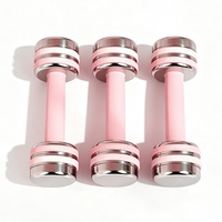 Nuevo Set de Mancuernas Ajustables de 5 kg, Pilates, Acero Electrochapado, Fitness, Ejercicio de Extremidades Superiores para Mujeres, Uso Doméstico