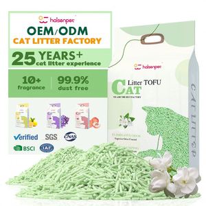 Proveedores de Arena para Gatos de Té Verde Biodegradable de Aglutinación Rápida, a Granel, OEM/ODM de Fábrica - Product Image 1