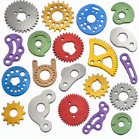 Plat Indeks Sproket Gigi Cam Mekanik Custom Laser Cut, Profil Bagian Baja Aluminium Warna-warni Anodized OEM DXF