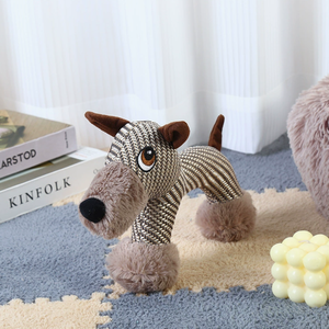 Giocattolo Sonoro in Peluche per Cani e Gatti, Resistente ai Morsi, Antistress e Antidolore per la Dentizione, Modello Corgi Teddy MJ-24083 - Product Image 4