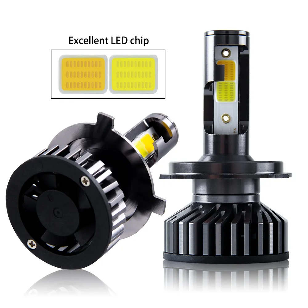 Lâmpada de farol de led automotivo super brilhante, 12v, 24 volts, 3000k, 6500k, lâmpada para neblina, 9006, h7, h1, branco, amarelo, canbus, h11, 9005