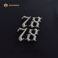 HONMEO Logos personnalisés pour accessoires de vêtements, OEM ODM, plaque de logo en alliage de zinc, étiquette métallique pour jeans, étiquette métallique personnalisée