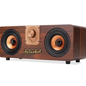 Redwingy A103 Altavoz Bluetooth inalámbrico al aire libre portátil Retro Subwoofer de madera altavoces de sonido Home <span class=keywords><strong>K</strong></span> Song SoundBox altavoz - Product Image 1