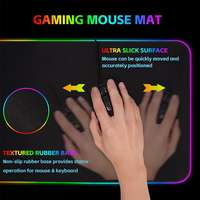 Tapis de Souris Gaming RGB Rectangulaire Extra Large XXL Antidérapant en Caoutchouc, Haute Qualité, Taille Personnalisée 800x300x3mm