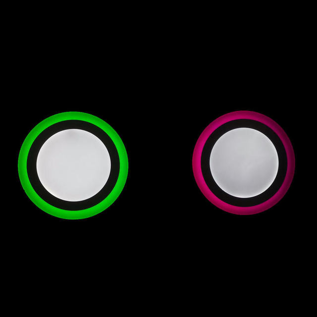 100~240v Ctorch Blue Green Red Round Double Color Led Panel Light Surface Lamp for Home Office