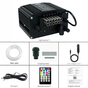 Kit de plafond étoilé LED 12W Twinkle Meteor 2-en-1, 500 pièces * 0,75 mm * 3 m + 240 pièces * 0,75 mm * 3 m, étoile <span class=keywords><strong>filante</strong></span> optique, télécommande/application - Product Image 3