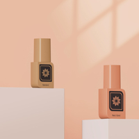 Lot de flacons carrés colorés en gel de 5 ml et 10 ml, vides, pour emballage de vernis à ongles et gel UV pour nail art