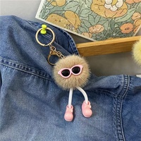 Porte-clés créatif en forme de chaussure, figurine mignonne de petit monstre boule de charbon en 3D, en plastique/résine, breloque de sac, pendentif pour clés de voiture, article cadeau