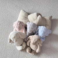 Peluche Lapin Timide à Longues Oreilles Souples de la Série Jellycotts du Royaume-Uni, Jouet Apaisant pour Bébé, Cadeau de Naissance, Anniversaire, Noël