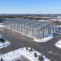 Bâtiment métallique préfabriqué pour entrepôt, atelier ou bureau, avec panneaux isolants en acier, 350W, pour climat froid, certifié CSA