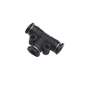 Xingyi Technology Pneumatic <b>Quick</b> <b>Connector</b> PE4C PE6C T-Type Plastic Copper Body Mini <b>Connector</b> For PU Air Line - Product Image 2