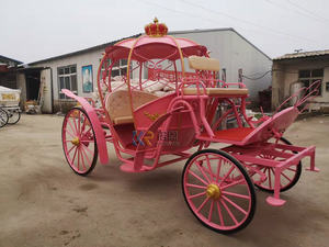 Chariot de cendrillon électrique OEM pour calèche de mariage en vente Chariots de luxe européens à citrouille et princesse tirés par des chevaux - Product Image 6