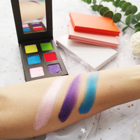 Palette de fard à paupières vide, cosmétiques de marque privée, double marque, ronde de 26mm, en vrac