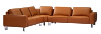 Modernes Italienisches Leder-Ecksofa Hochwertiges Chesterfield-Sofa-Set für Wohnzimmer, Villen & Hotels