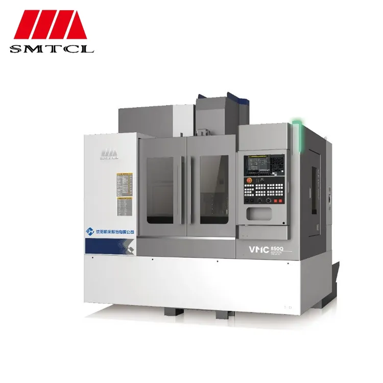 SMTCL 5 Axis Machining Center Lathe Milling Machine Combo With Four Axis Turntable VMC1100Q VMC Machine