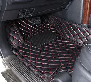 Cuir PVC pour tapis de voiture nouveau design couvrir le seuil de luxe cuir de haute qualité + bobine fortuner tapis de voiture