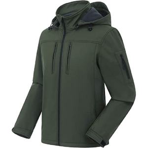 Chaquetas Impermeables de Invierno con Forro Polar, Bolsillos en el Pecho, Exterior de Soft Shell, Resistentes al Viento, con Capucha para Actividades al Aire Libre - Product Image 4